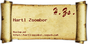 Hartl Zsombor névjegykártya
